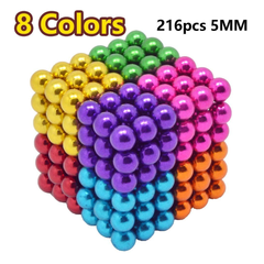 5MM 216 Pieces Magnet Balls (8 Multi Color) Magnetic Unique Gift