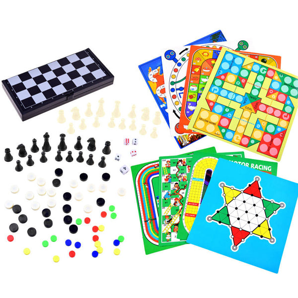 18 in 1 Magnetic Board Game Set For Kids 2 to 4 Player Games 20cm Board