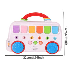 Key Animal Bus Toy Cause and Effect Toy Gift Portable Travel Toy Musical Toy Red Handle