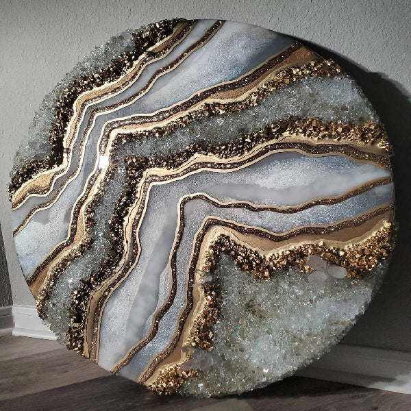 Crushed glass for geode resin art work