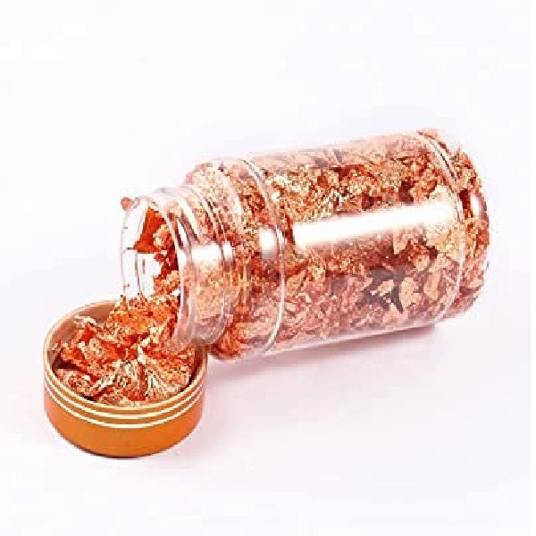Panni Flakes Gold, Silver & Copper for (Resin Art, Calligraphy) Foil Flakes Imitation Flakes Multipurpose