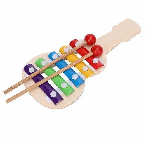 Wooden Xylophone Guitar Shaped with 5 Note,