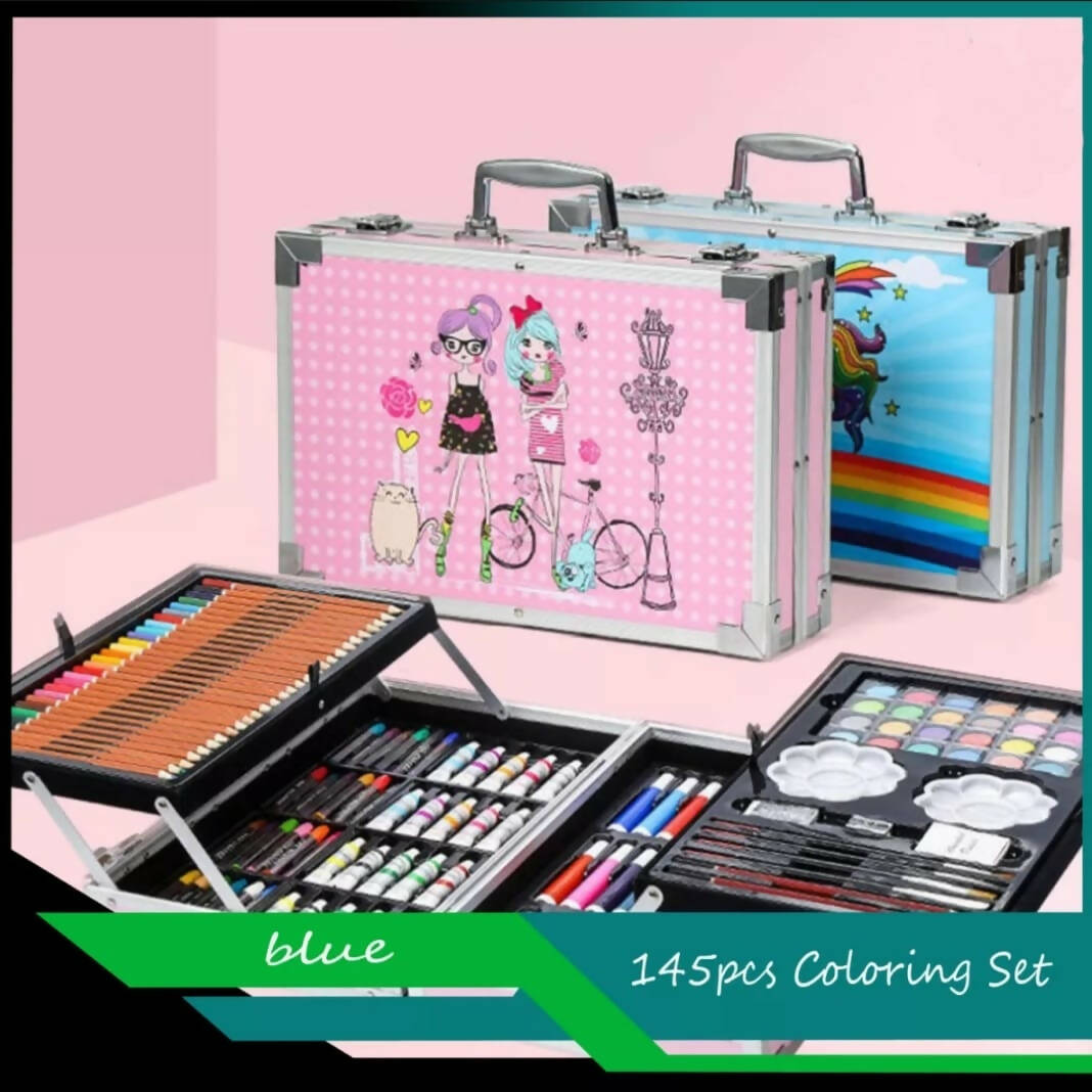 145 Pcs Colouring Kit Kids Art Set