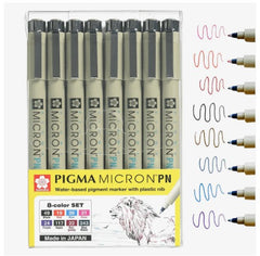 Sakura Pigma Micron Color Bursh Pen Pack of 8