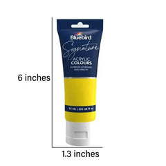 Bluebird Signature Acrylic Colours – 75 ml – Set of 6 PRIMARY
