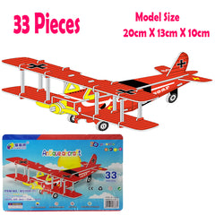 3D Puzzle Model Kit – Aircraft & Battleship Foam Board DIY Toy (33–36 Pieces)