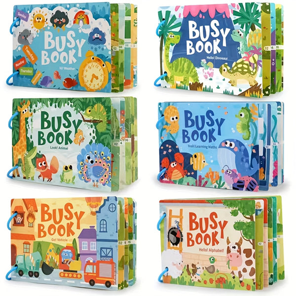 Square Shape Montessori Quiet Busy Book for Toddlers