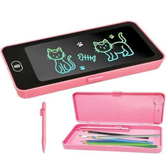 LCD Writing Tablet Pencil Box for Kids – Drawing Board Case with Erase Button & Storage