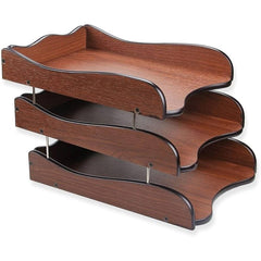Wood Inbox Tray Sturdy for Desk Paper Organizer for Home Sundries Newspapers