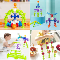 Suction Cups Sensory Toys Construction Blocks Building Blocks for Kids - 33 pieces