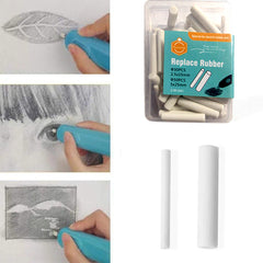 Keep Smilling Electric Eraser Refills 30pcs Big/Thick + 50pcs Small/Thin, Electric Eraser for Sketch Writing Drawing