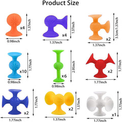 Suction Cups Sensory Toys Construction Blocks Building Blocks for Kids - 33 pieces