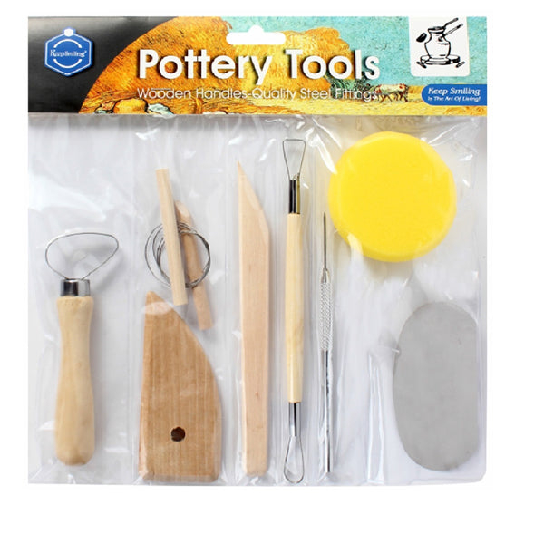 Keep Smiling 10Pcs Pottery Tools Set Clay Needle Cutter Loop Ribbon Ceramics Clay Sculpting Modeling Tool Kit