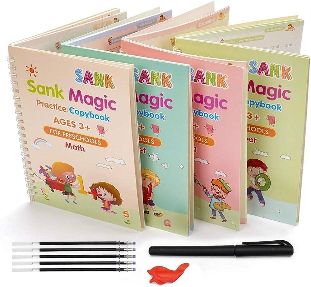 Sank Magic Practice Copybook(4 BOOKS+10 INK REFILL)
