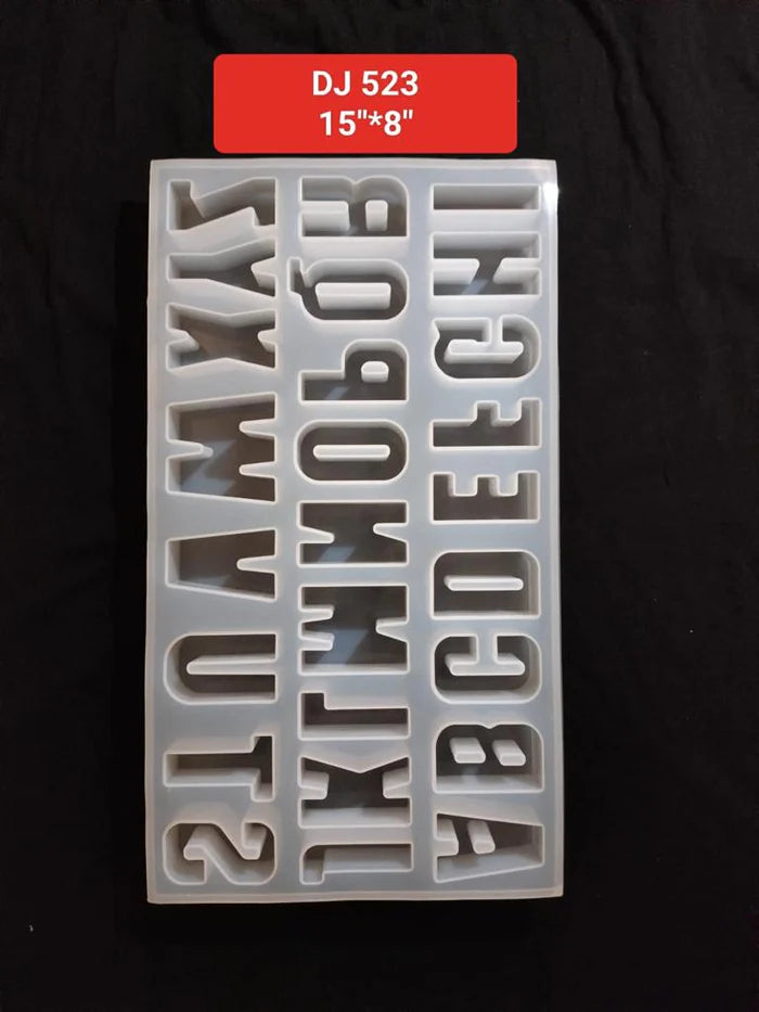 Numbers Molds Letters Silicone Mold 3D Fondant Mold 15''*8''