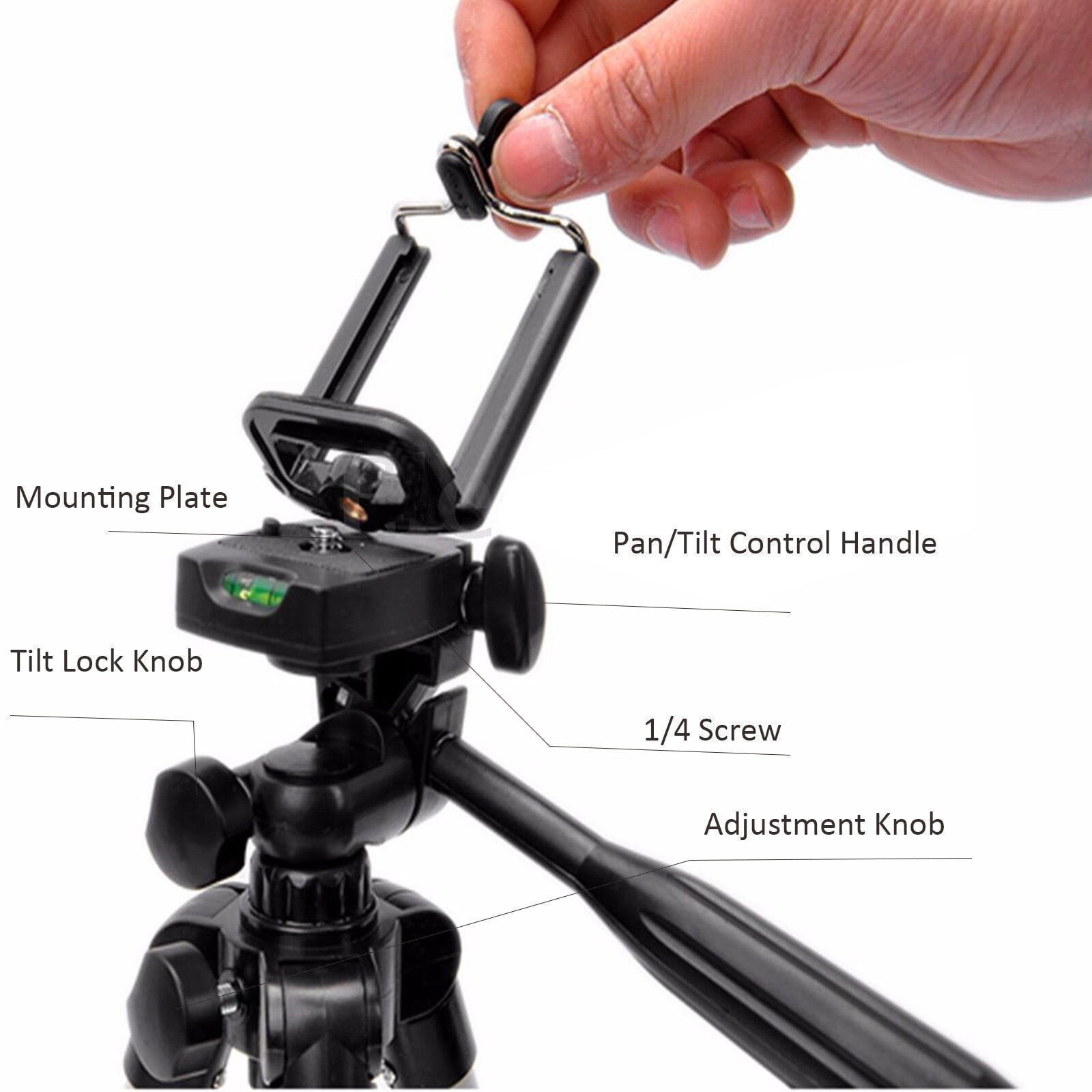 Aluminium Tripod Stand Adjustable Portable 4.5 Feet