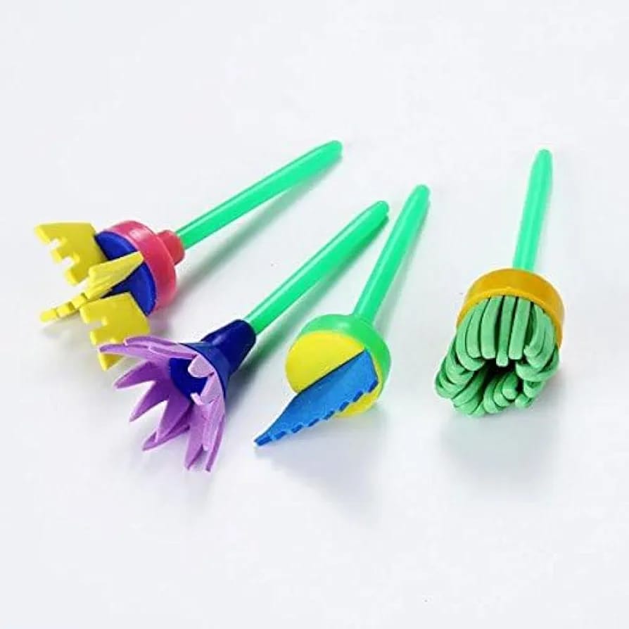 4 Pcs Sponge Painting Brush Flower Stamp