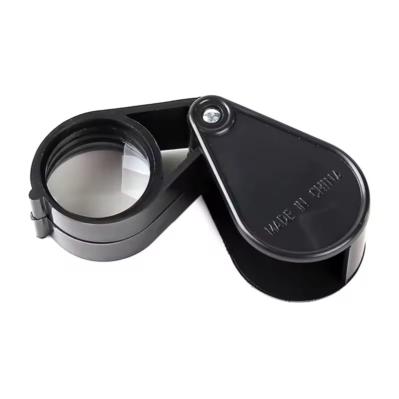 10X 30mm Double Open Folding Portable Jewelry Optical Glass Loupe Magnifier