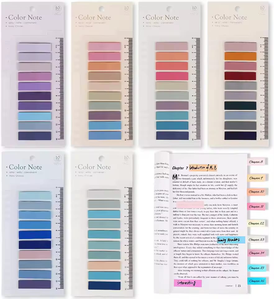 200 Sheets 10 Colors Solid color Sticky Notes