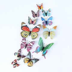 10pcs Fashion Luminous Butterfly with Double-sided Adhesive Simulation