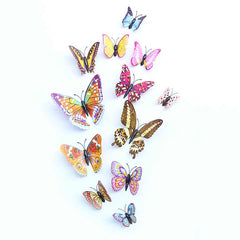 10pcs Fashion Luminous Butterfly with Double-sided Adhesive Simulation