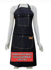 Denim Artist Apron – Adjustable Straps & Large Pockets (30×24 Inches)