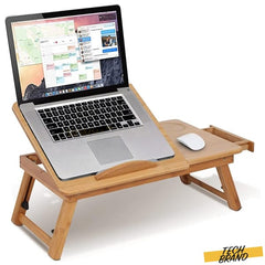 Wooden laptop table desk and laptop stand