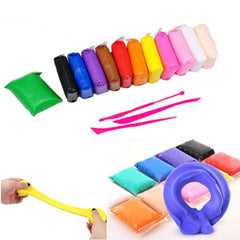 12 Pcs Colorful Plasticine Modeling Clay Set with Rolling Pin and Cutters – Safe Creative Educational Toy for Children