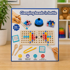 Wooden Clip Beads Board Game for Kids | Clip Beehive Beads Puzzle Matching Game | Montessori Early Learning Fine Motor Skills & Logical Thinking Toy for Toddlers (36+ Months)