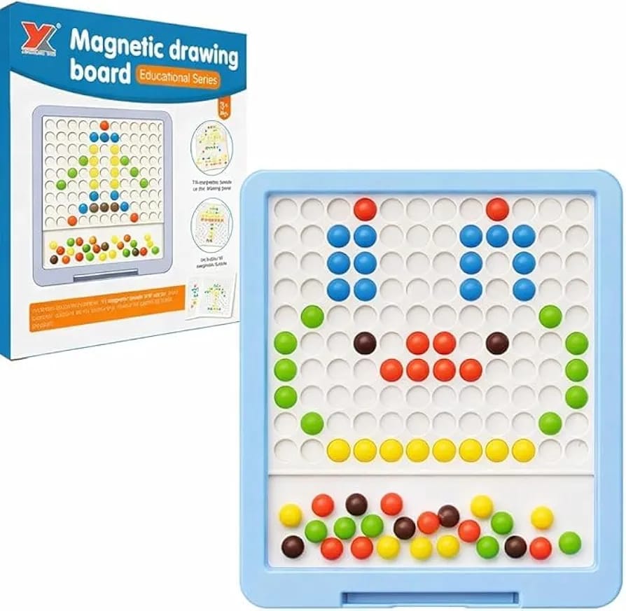 Magnetic Drawing Board For kids includes 50 Magnetic Beads