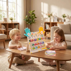 Montessori Wooden Two-in-One Bead Calculation & Math Board | Magnetic Counting and Addition Learning Toy for Kids