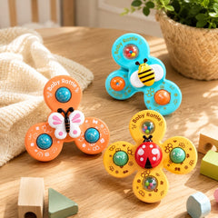 Baby Rattles Set, With Suction Cup Spinner Toy, Suitable For Travel, Dining Table & Bathroom
