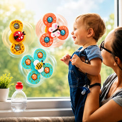 Baby Rattles Set, With Suction Cup Spinner Toy, Suitable For Travel, Dining Table & Bathroom