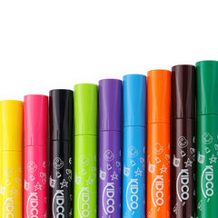 KIDCO Tintz Markers - Set of 10 Vibrant Colors - Broad Body for Easy Grip - High Quality School & Art Supplies
