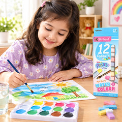 Bertand 12 Colors Pastel Water Colour Set (5ml x 12) | High Quality Watercolor Tubes for Artists, Students & DIY Crafting