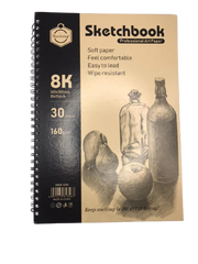 Keep Smiling Professional Spiral Hardbound Sketchbook 30Sheets