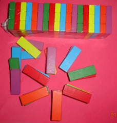 54-Piece Colorful Wooden Jenga Game