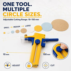 Adjustable Rotary Circle Cutter Tool | Precision Circular Paper Cutter for Scrapbooking, Card Making & DIY Crafts