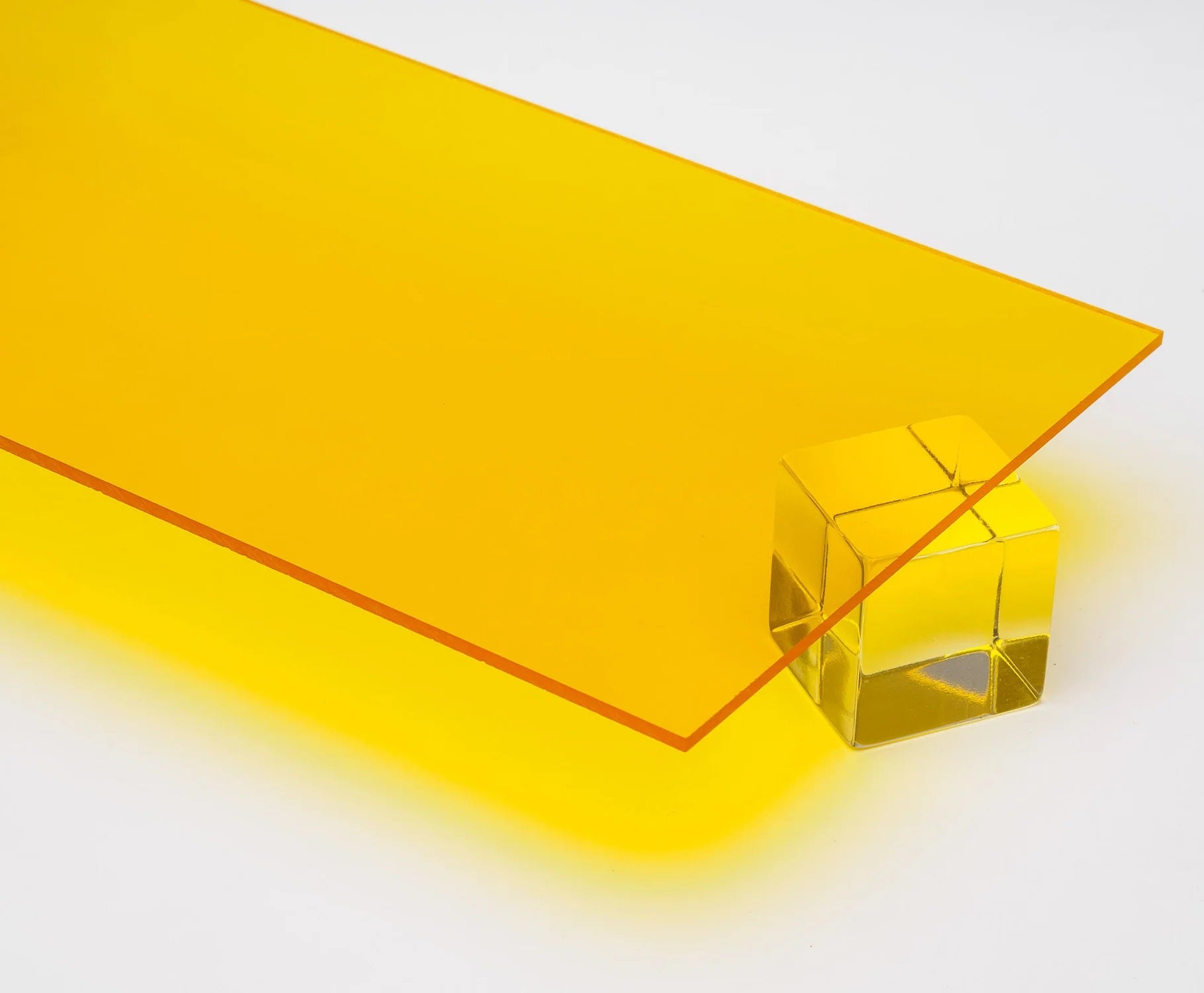 Yellow 2mm Transparent _Clear Acrylic Sheet 8x12 Inches