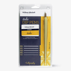 William Mitchell Calligraphy Italic Dip Pen 5 Nibs & Holder