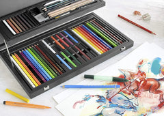 Faber Castell Art & Graphic Compendium Wooden Case 53pcs