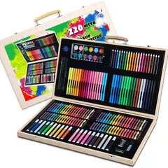 Wooden Painting Arts & Craft Drawing Color Kit 180pcs for Kids