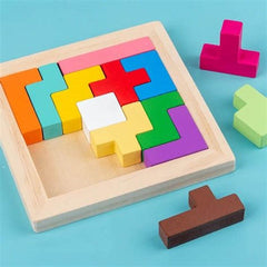 The intelligent blocks/Wooden Tetris Puzzle