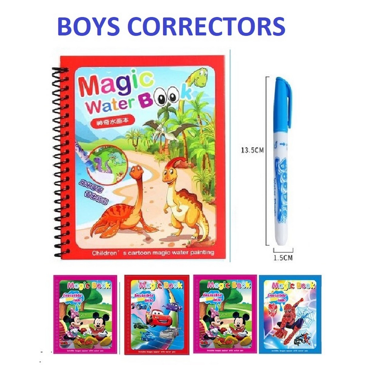 Magic Water Book Painting Drawing Coloring Board Book Doodle & Magic Water Pen