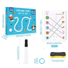 64 pages Reusable Magical Tracing Workbook Set with Marker & Duster