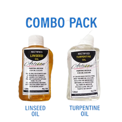 Combo Pack Of 2 - 1 Pc Linseed Oil And 1 Pc Turpentine Oil Plastic Bottle 120ml Each