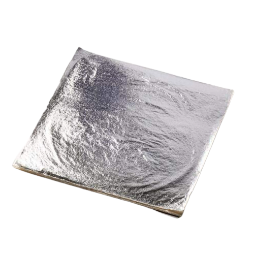 Silver Foil Leaf Sheet (6x6 Inch Each) 100 Pcs