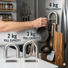 Heavy Duty U Shape Magnetic Hook – 2kg, 3kg & 4kg Pull Capacity – Strong Neodymium Magnet Hook