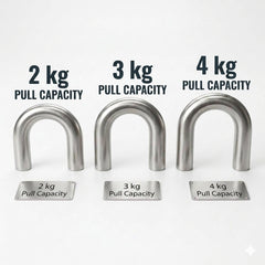 Heavy Duty U Shape Magnetic Hook – 2kg, 3kg & 4kg Pull Capacity – Strong Neodymium Magnet Hook
