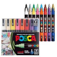 POSCA 8-Color Paint Marker Set, PC-5M Medium, Soft Colors